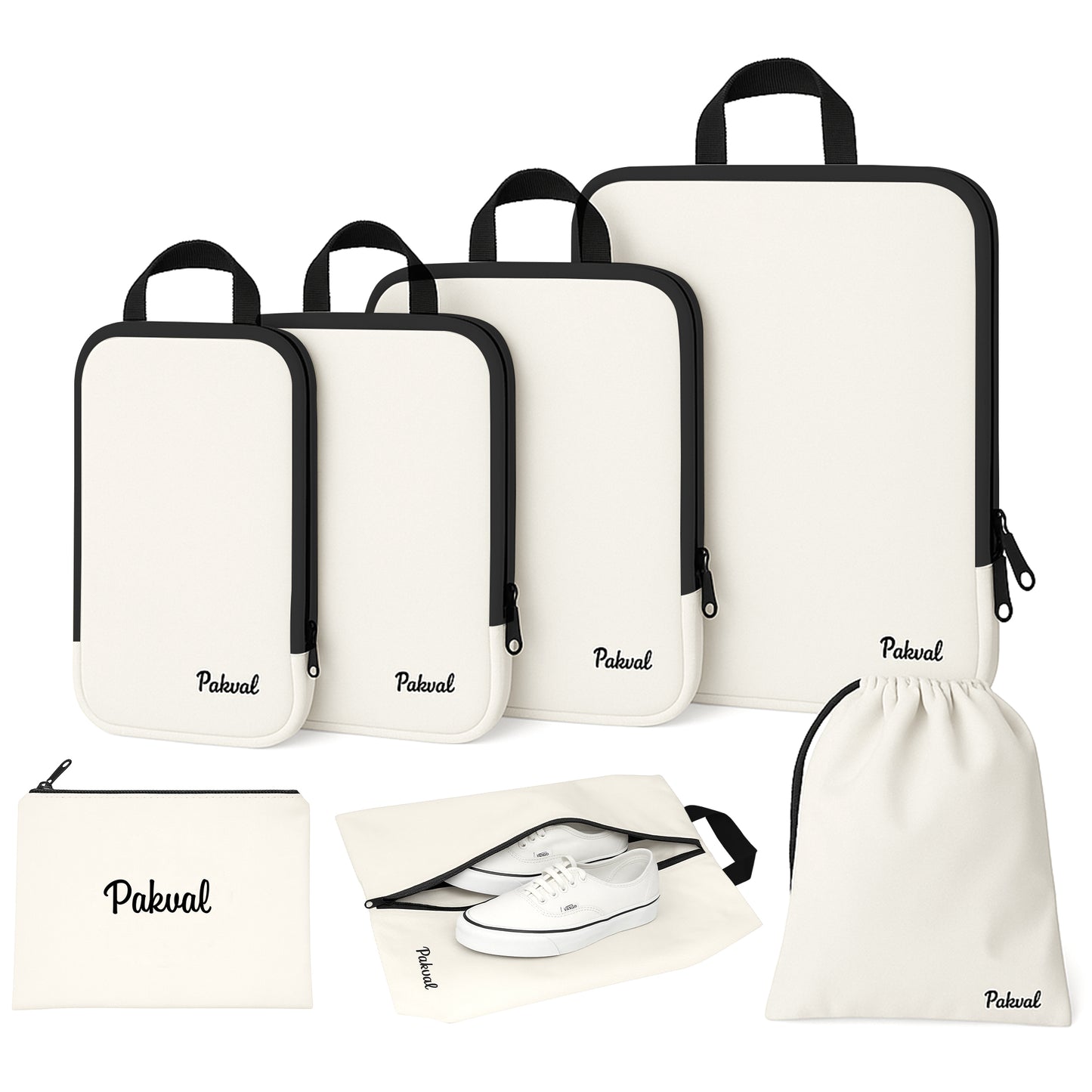 Compression Packing Cubes for Suitcases - Travel Luggage Organiser Set