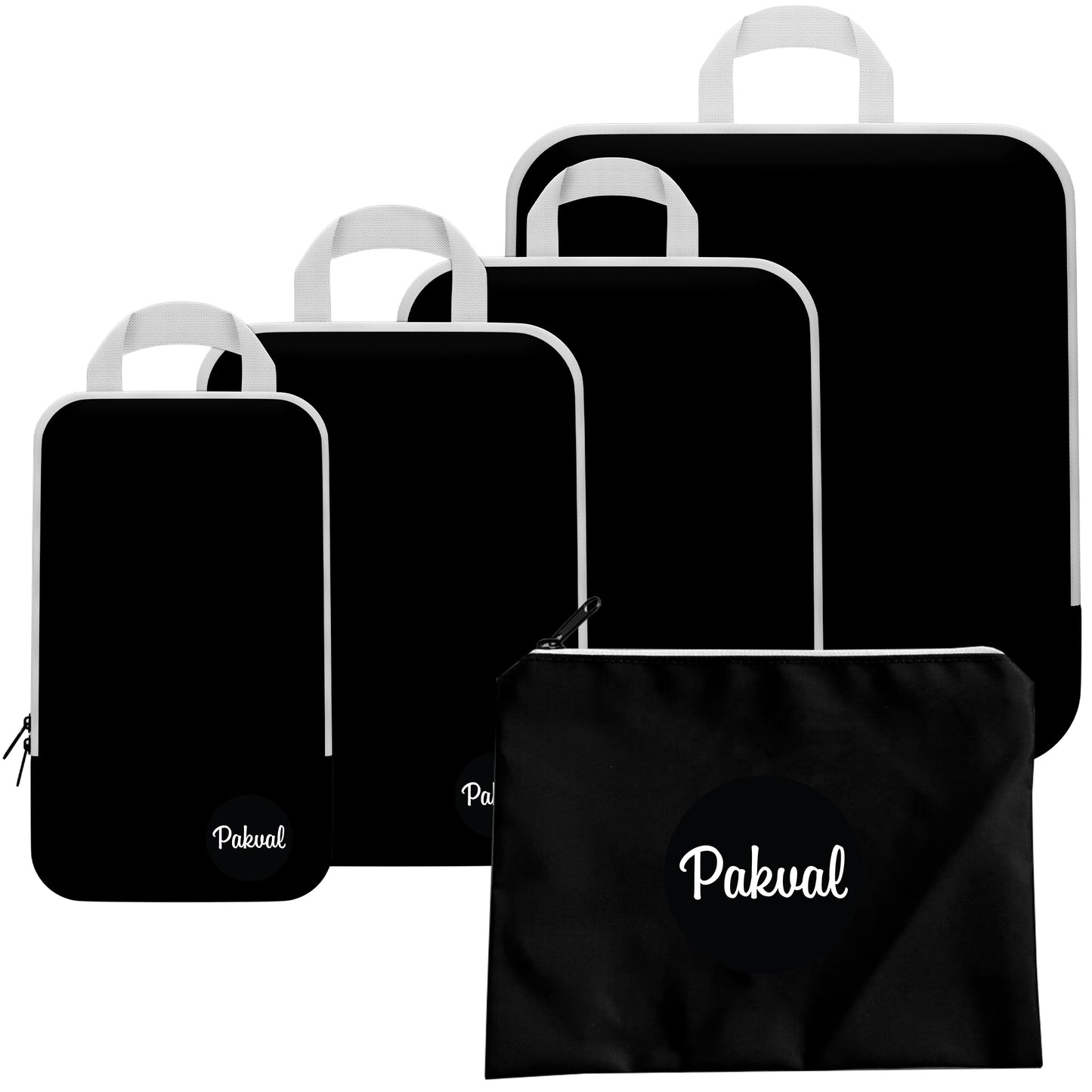 Compression Packing Cubes for Suitcases - Travel Luggage Organiser Set